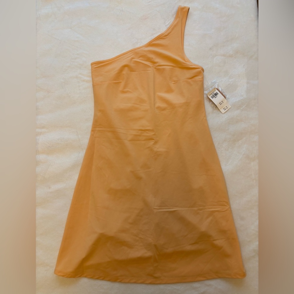 Abercrombie & Fitch One-Shoulder Dress in Camel/Tan